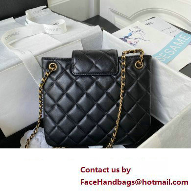 Chanel Lambskin  &  Gold-Tone Metal Shopping Bag AS4596 Black 2024